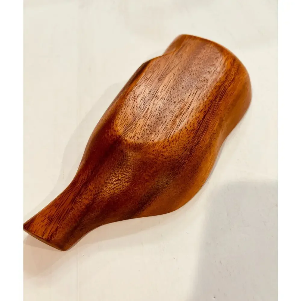 Vintage Monkey Pod Wood Divided Serving Dish Hawaiian Tiki Snack Tray